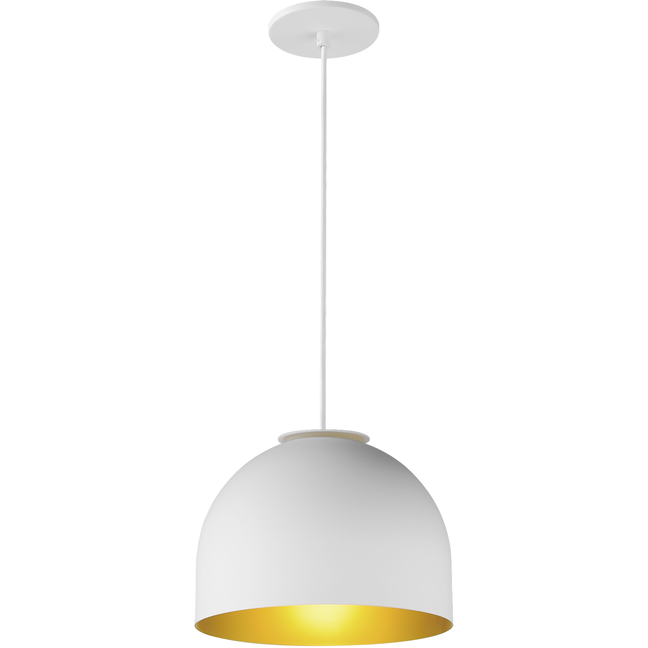 Foster LED 9.75 inch White and Gold Mini Pendant Ceiling Light in White/Gold