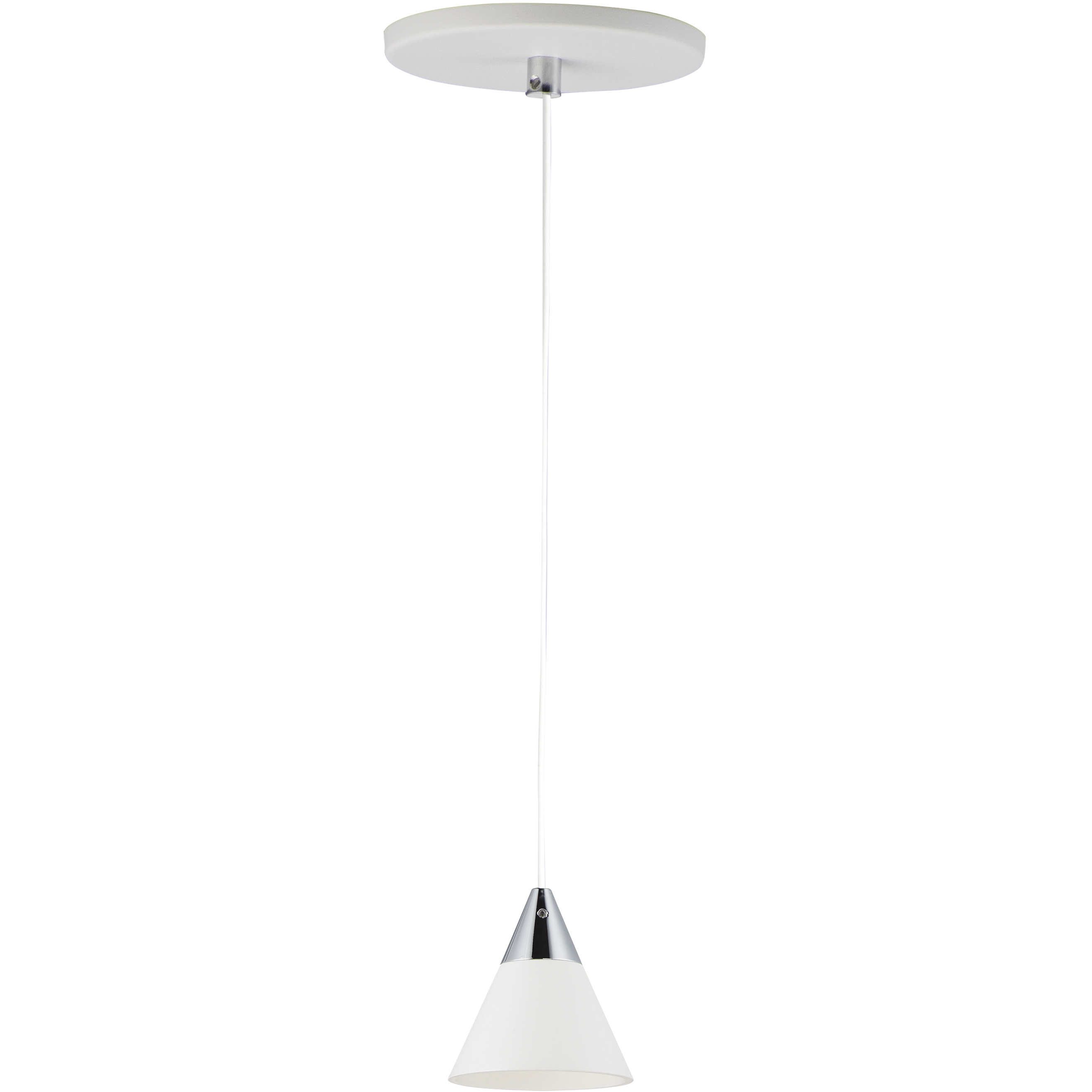 Micro LED 2.75 inch White and Polished Chrome Mini Pendant Ceiling Light