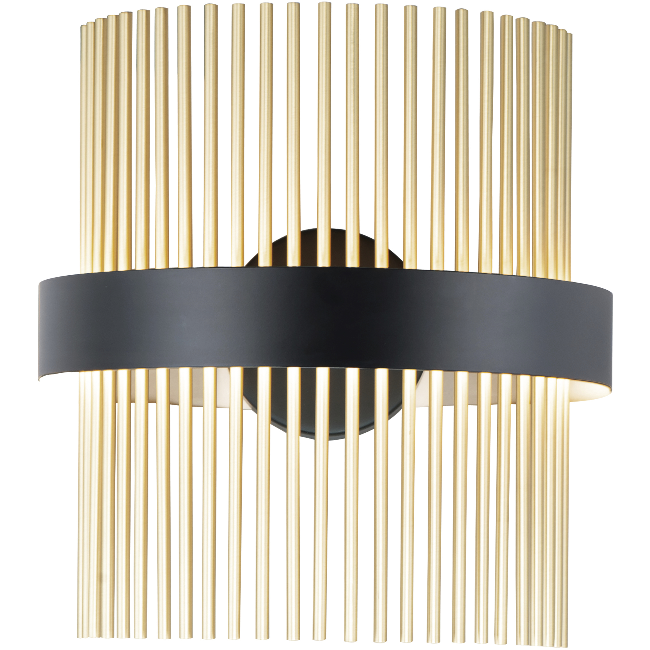 Chimes 5CCT LED 7 inch Black and Satin Brass Wall Sconce Wall Light