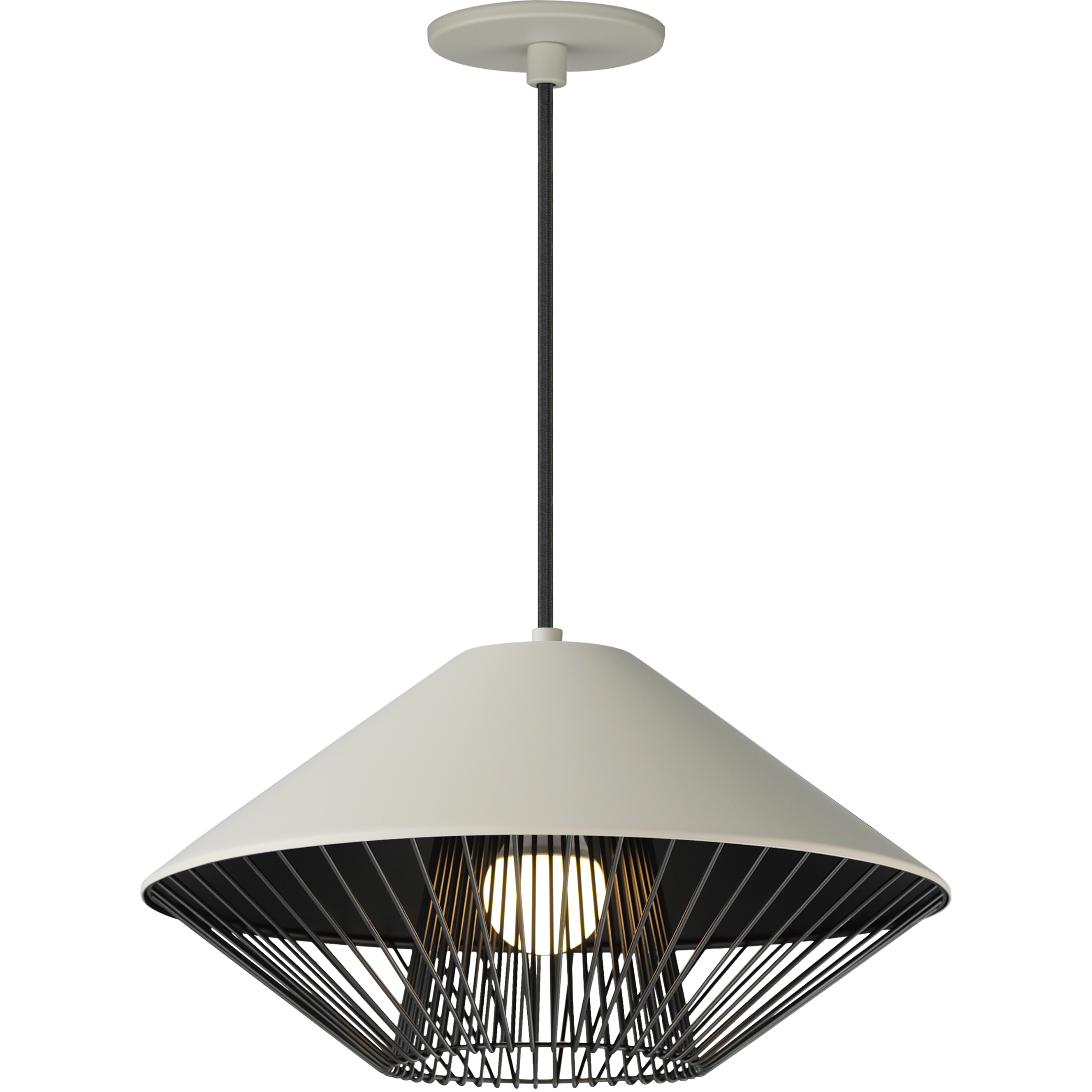 Phoenix LED 15.5 inch Gray and Black Single Pendant Ceiling Light