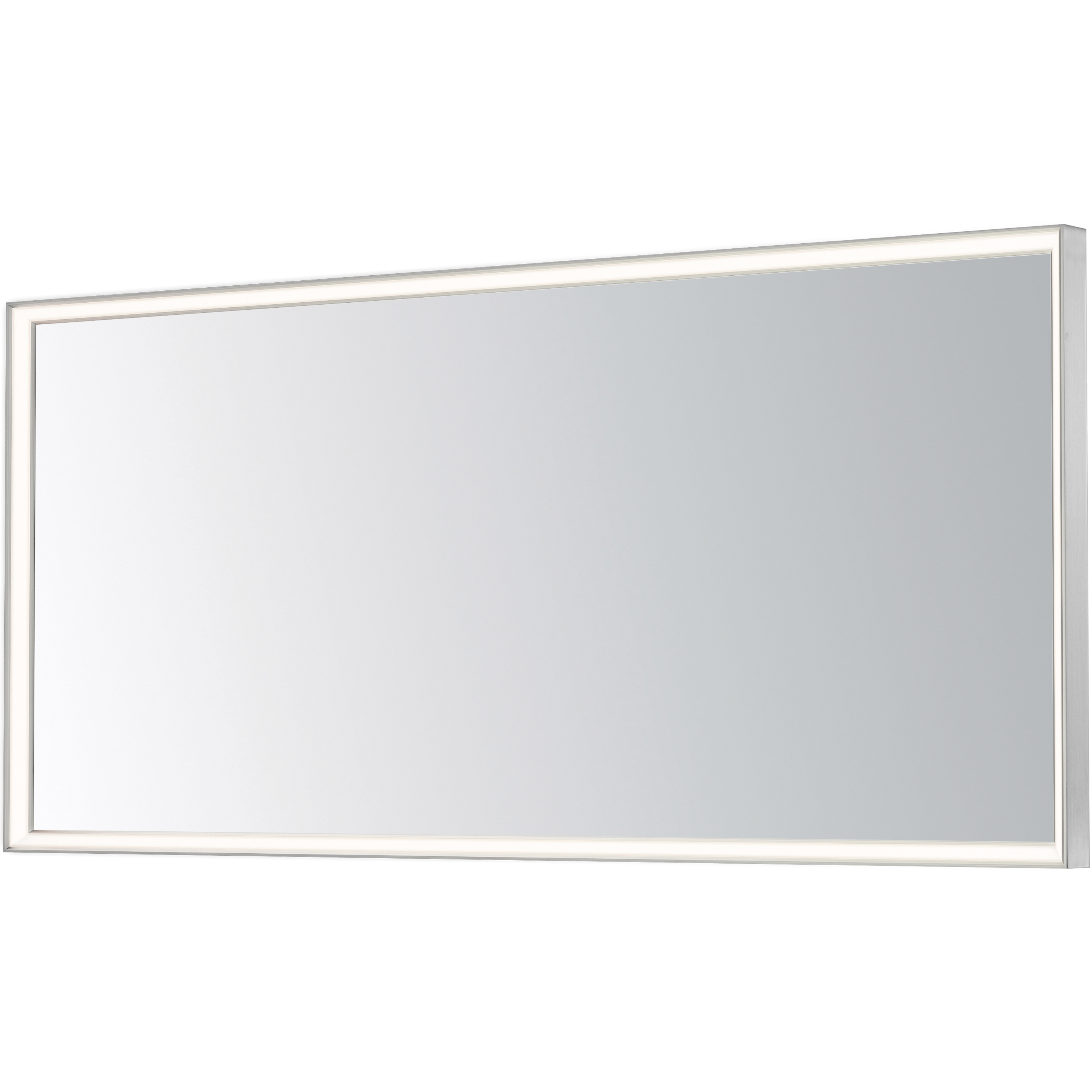 Bevel 60 X 28 inch Satin Nickel LED Mirror