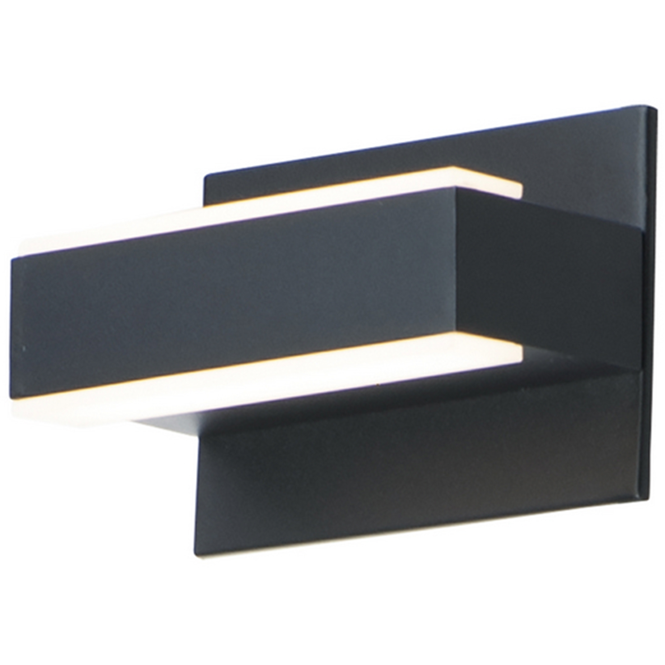 Omni LED 7.25 inch Black Bath Vanity Wall Light