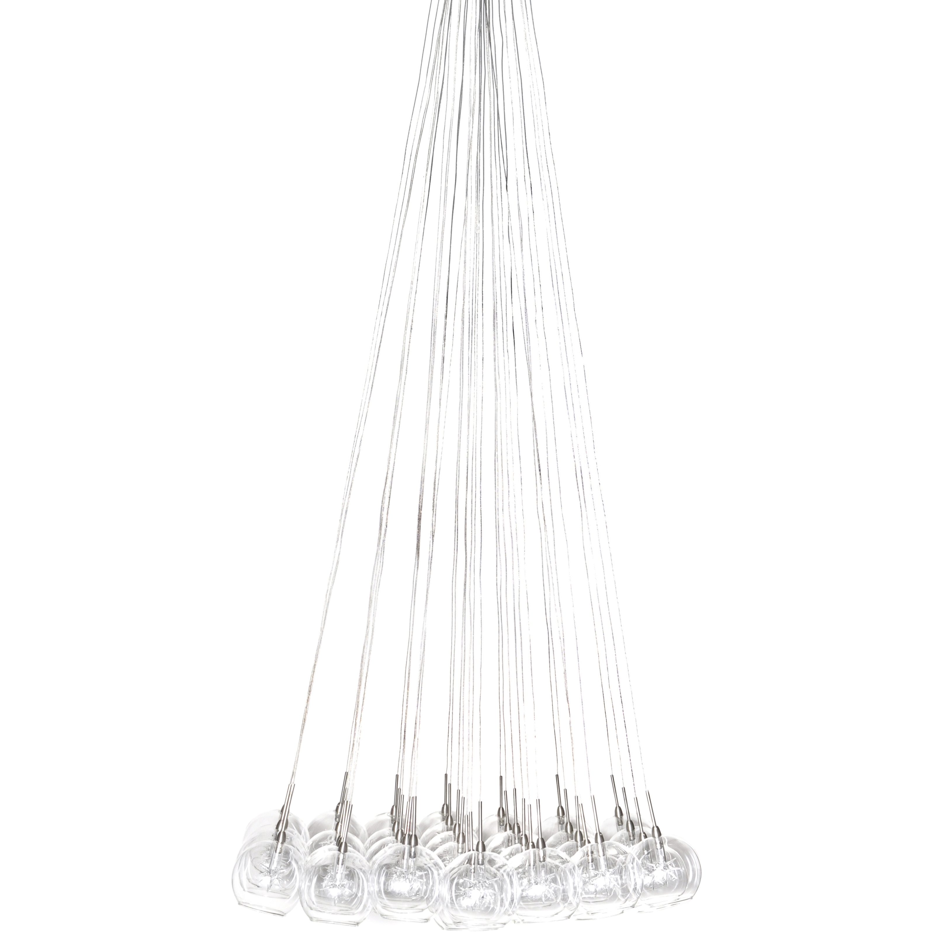 Starburst 37 Light 33 inch Satin Nickel Multi-Light Pendant Ceiling Light in Clear