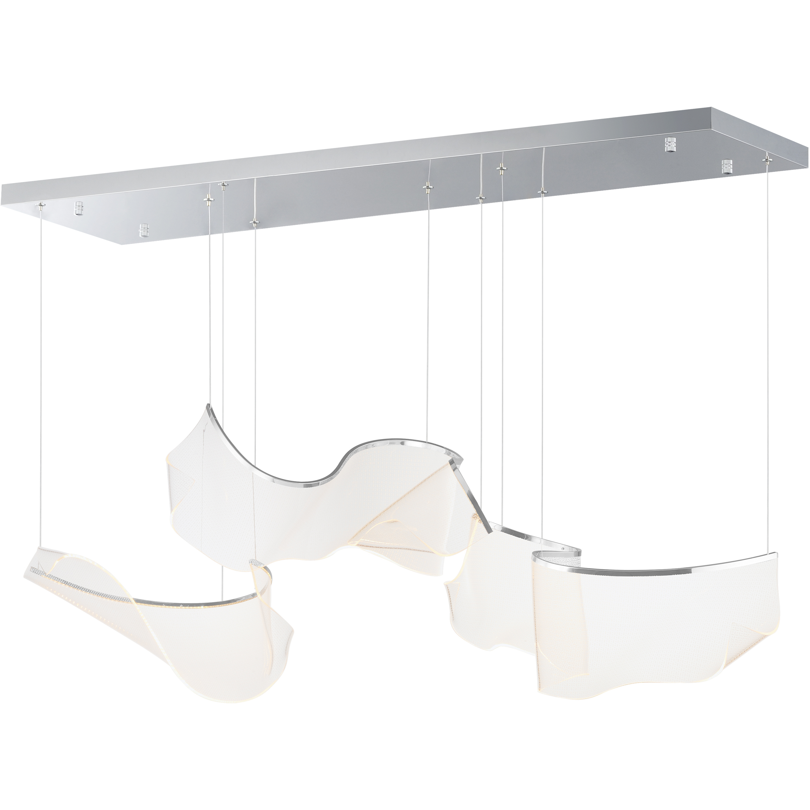 Rinkle LED 16.5 inch Polished Chrome Multi-Light Pendant Ceiling Light