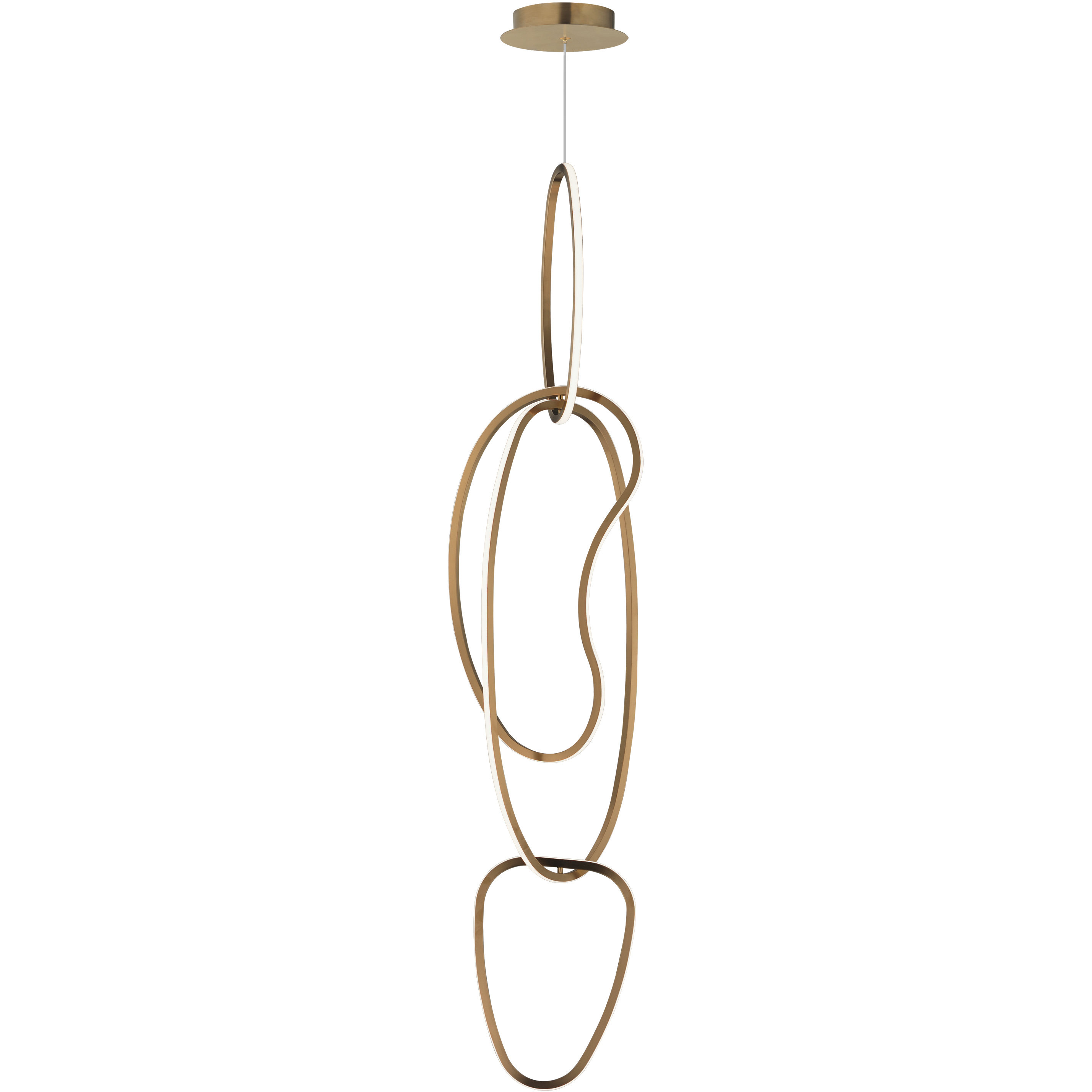 Unity LED 12.5 inch Brushed Champagne Multi-Light Pendant Ceiling Light