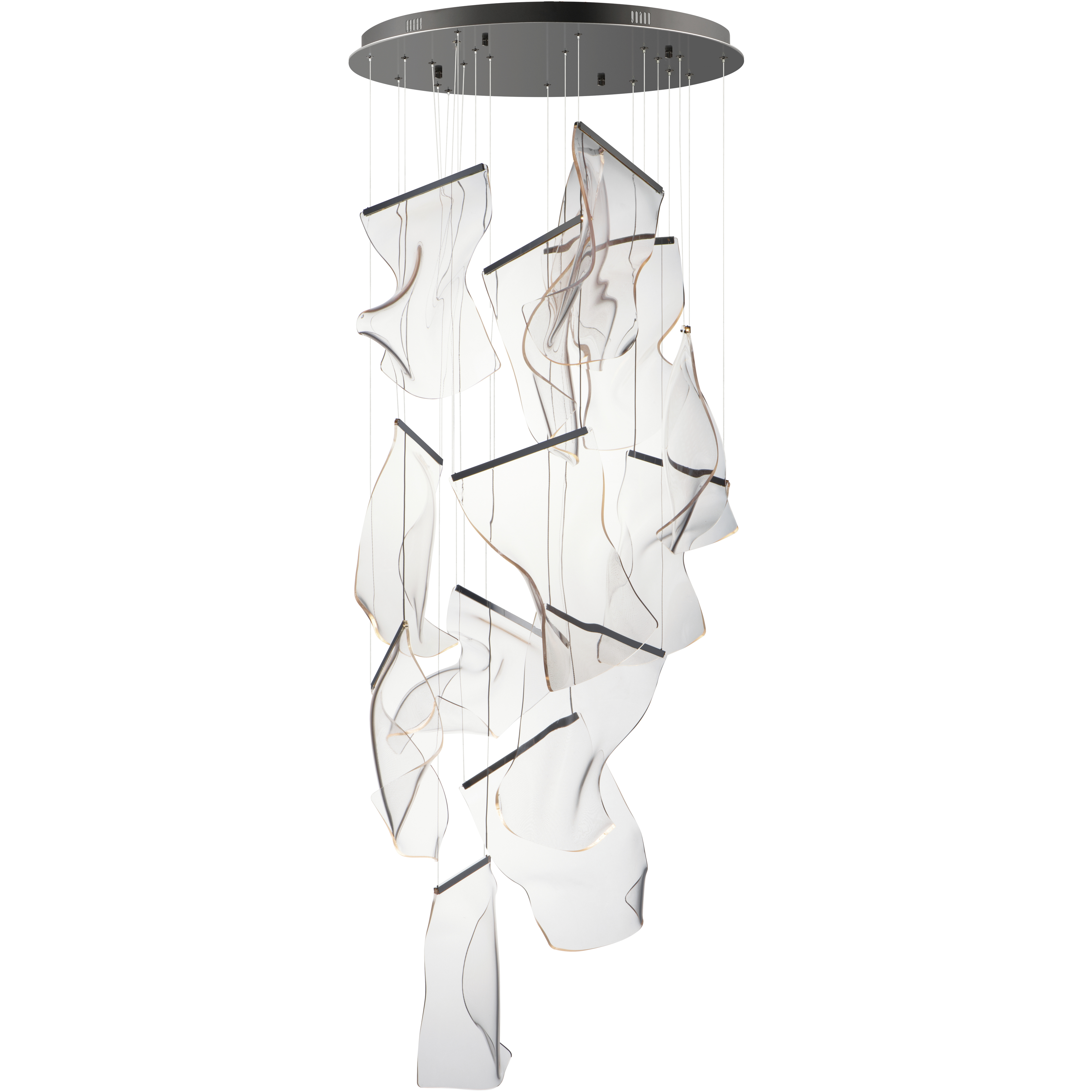 Rinkle LED 27.5 inch Brushed Gunmetal Multi-Light Pendant Ceiling Light