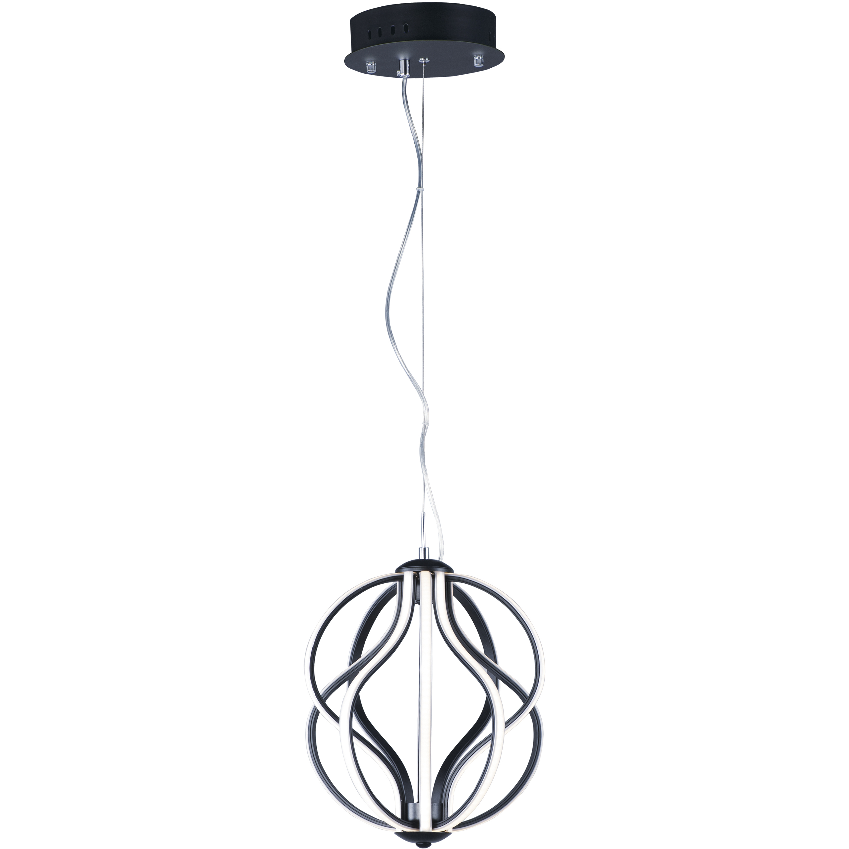 Aura LED 12 inch Black Single Pendant Ceiling Light