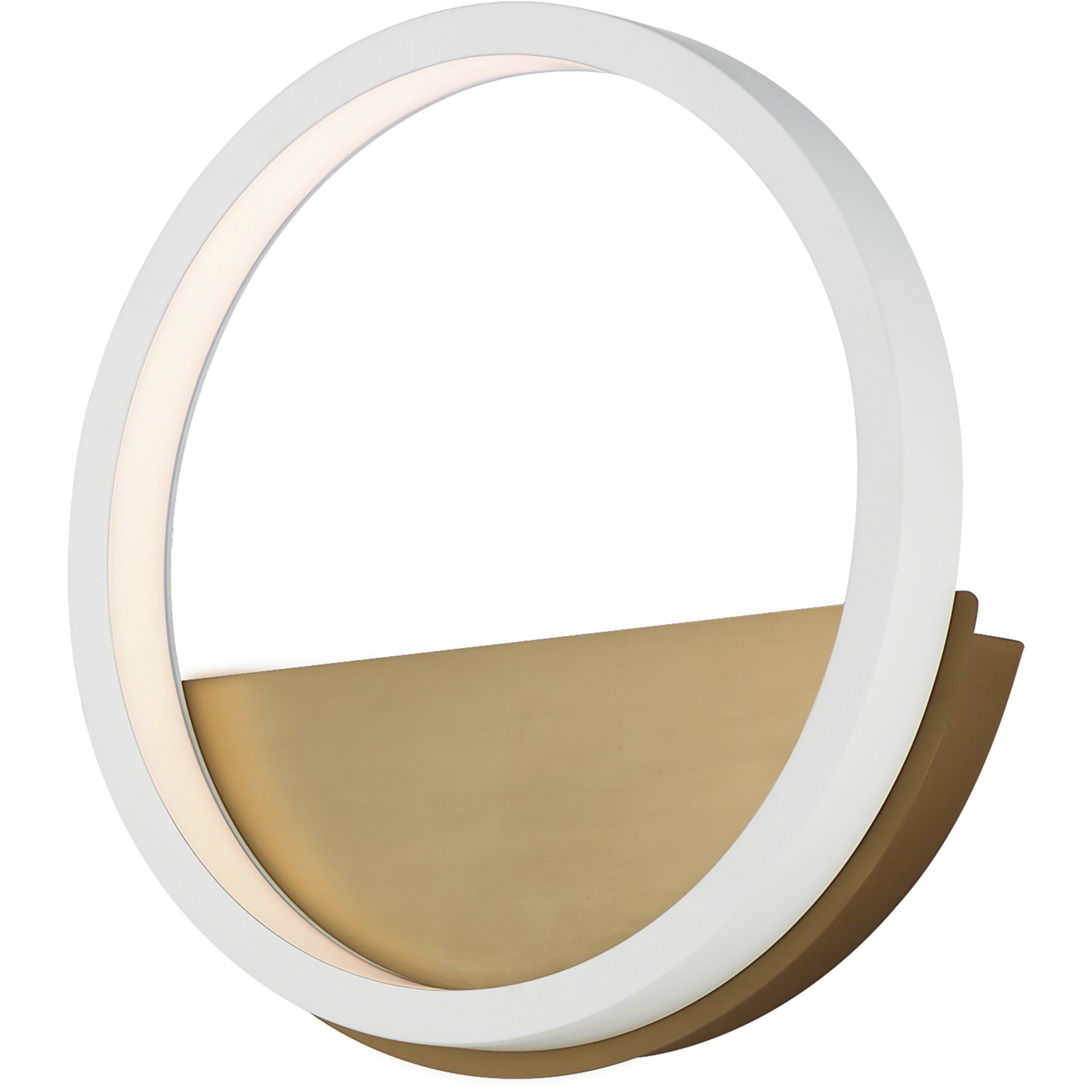 Hoopla LED 11.75 inch White and Gold ADA Wall Sconce Wall Light in White/Gold