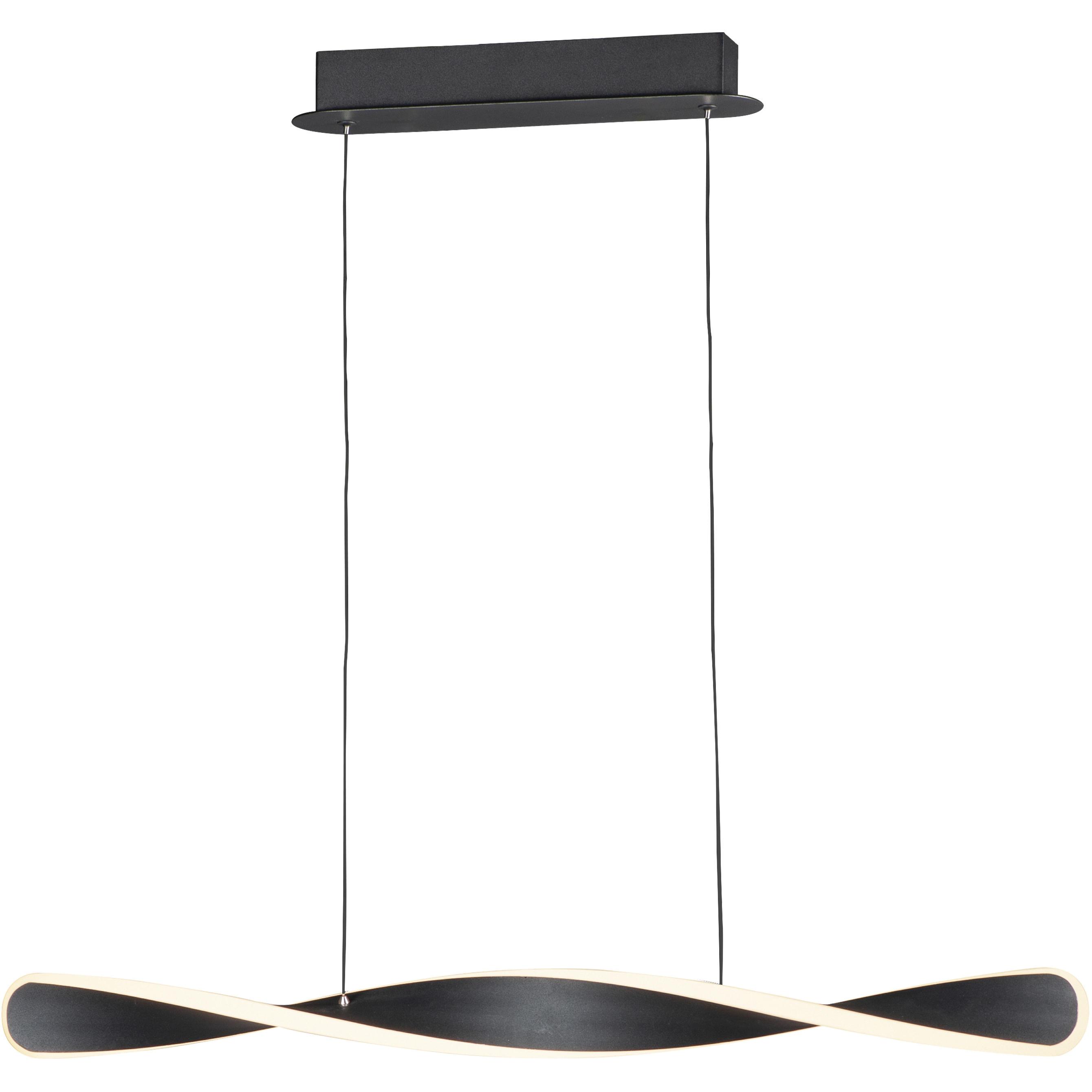 Pirouette LED 40 inch Black Linear Pendant Ceiling Light