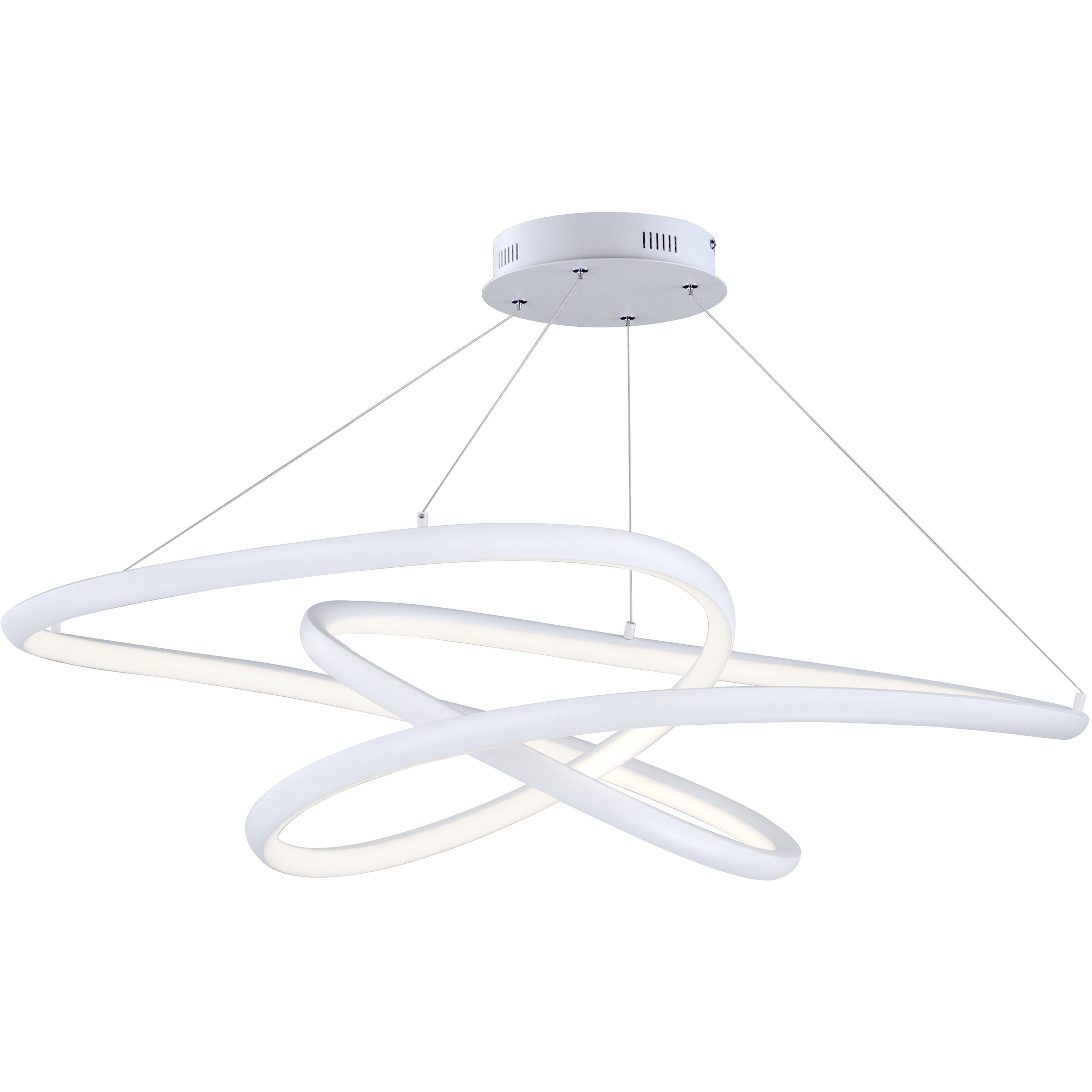 Twisted LED 26.25 inch Matte White Single Pendant Ceiling Light