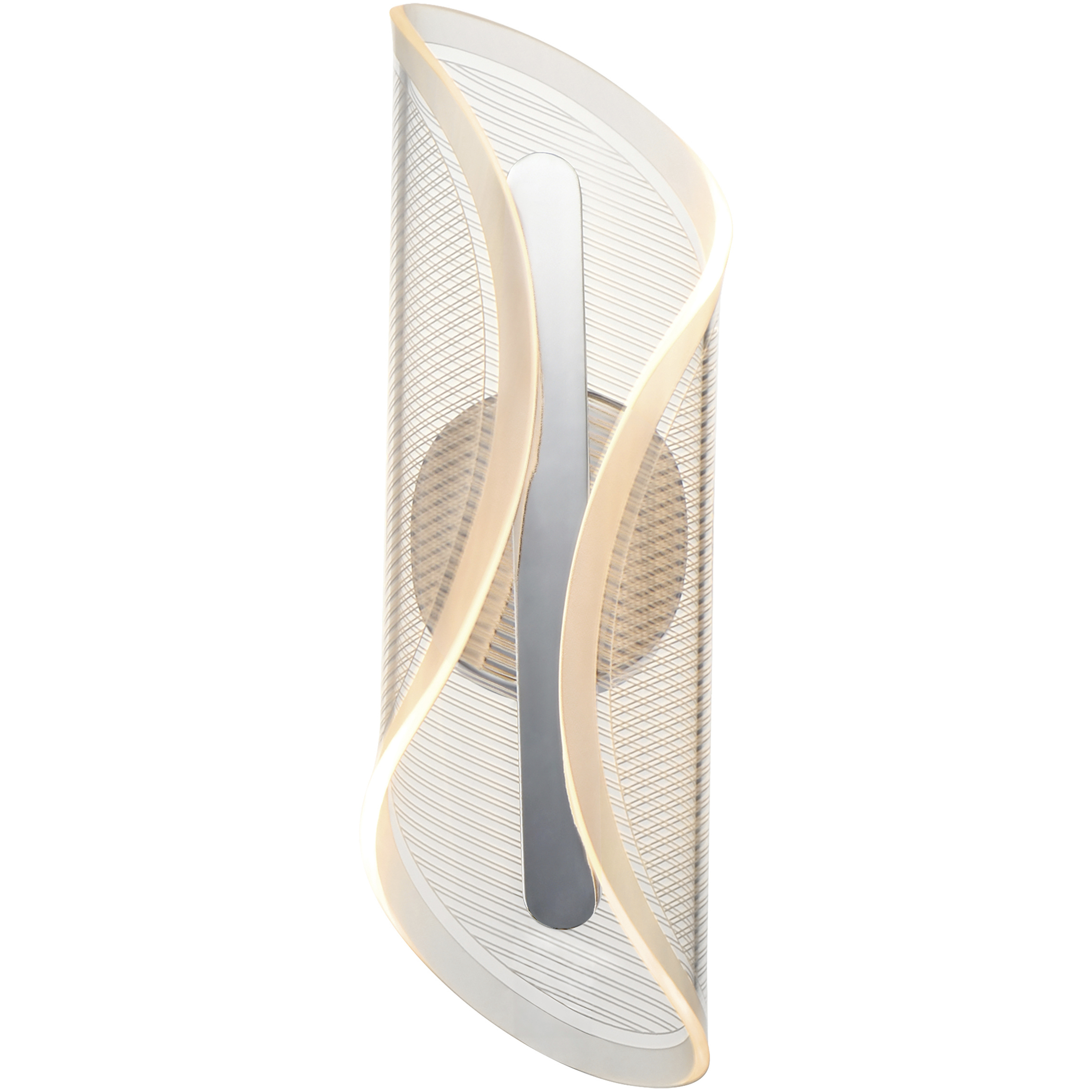 Manta LED 4.75 inch Polished Chrome ADA Wall Sconce Wall Light in Clear Ribbed