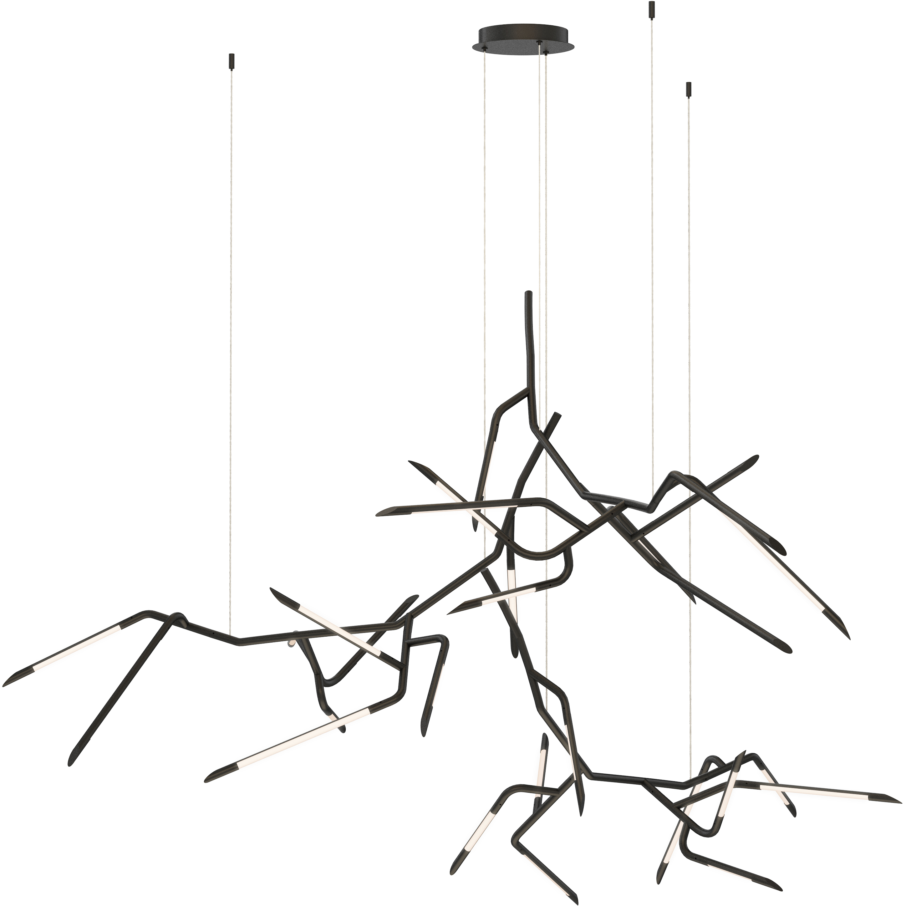 Scion LED 80 inch Black Multi-Light Pendant Ceiling Light