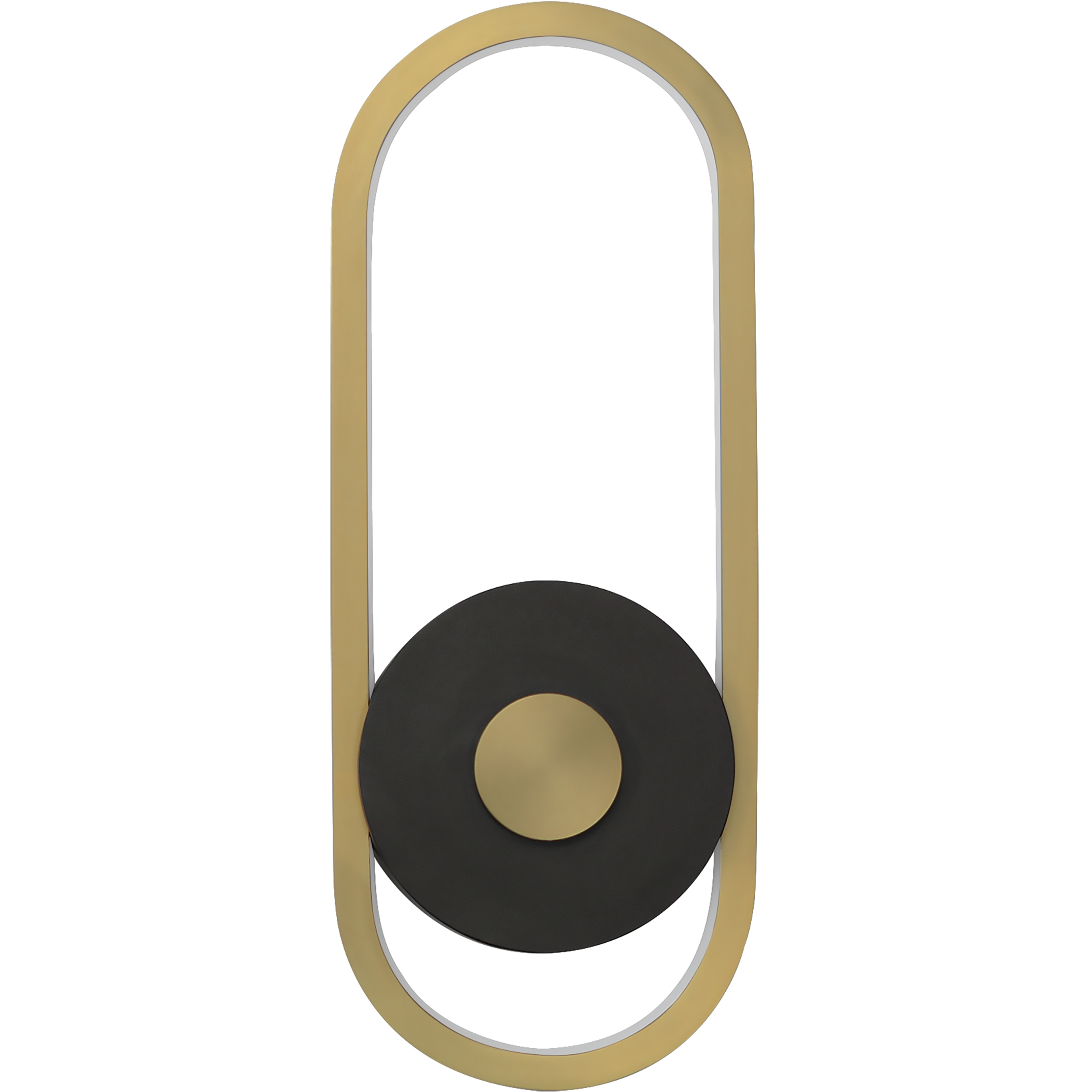 Gravity LED 15.5 inch Black and Gold Outdoor Wall Mount