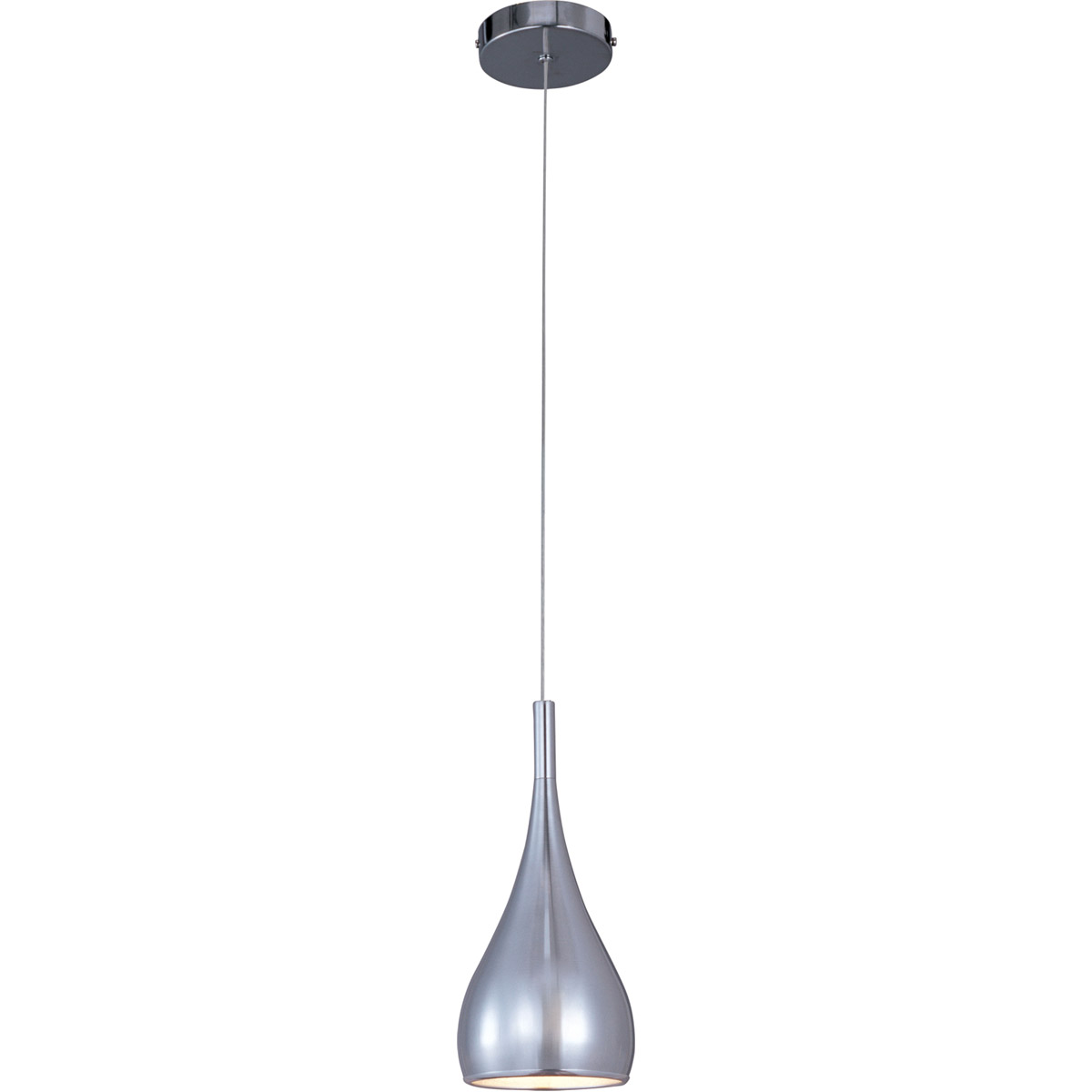 Teardrop 1 Light 7 inch Polished Chrome Pendant Ceiling Light