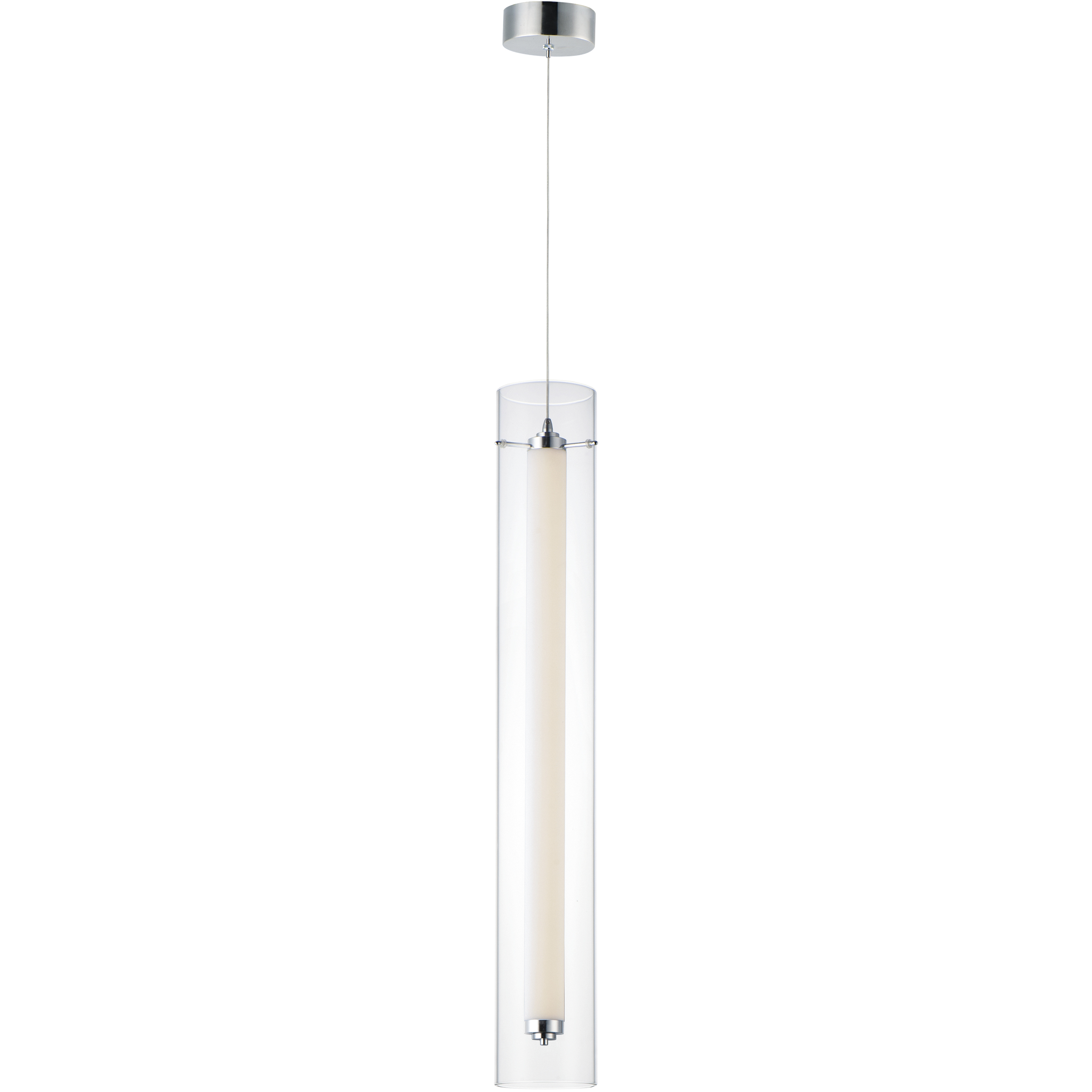 Centrum LED 5 inch Polished Chrome Single Pendant Ceiling Light