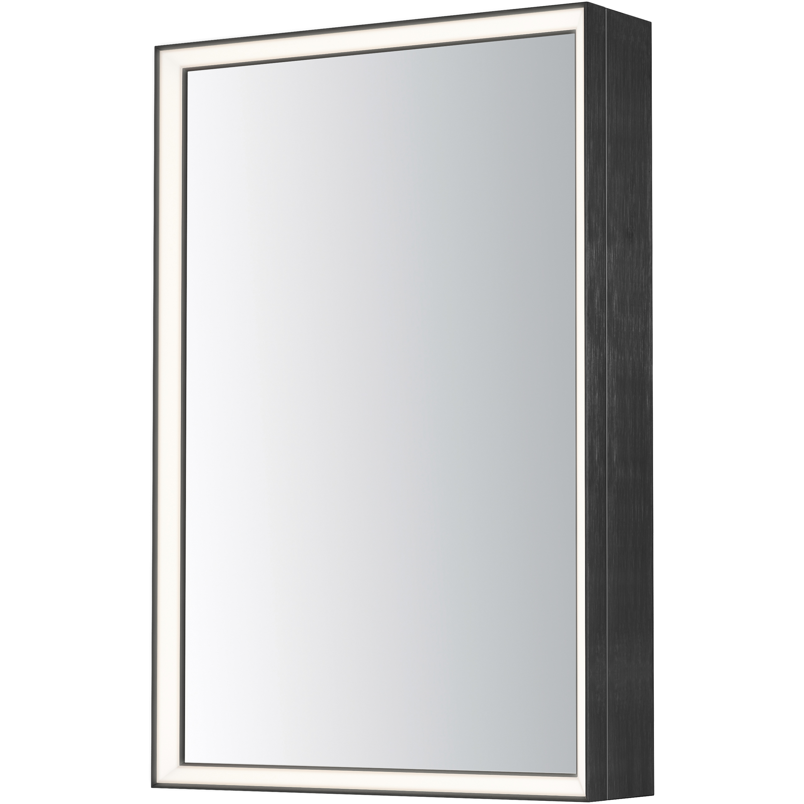 Bevel 36 X 24 inch Brushed Black LED Mirror