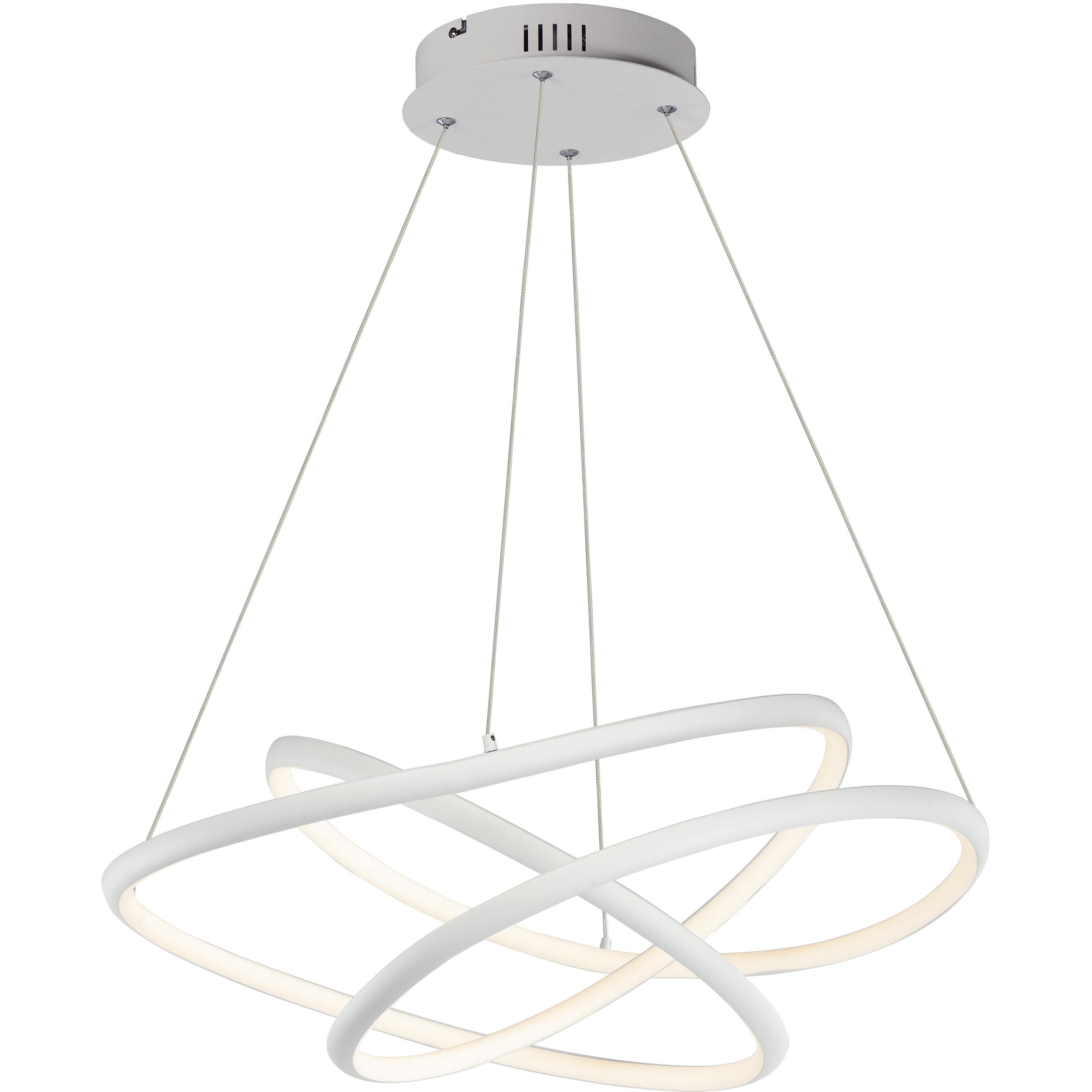 Twisted LED 31.5 inch Matte White Single Pendant Ceiling Light