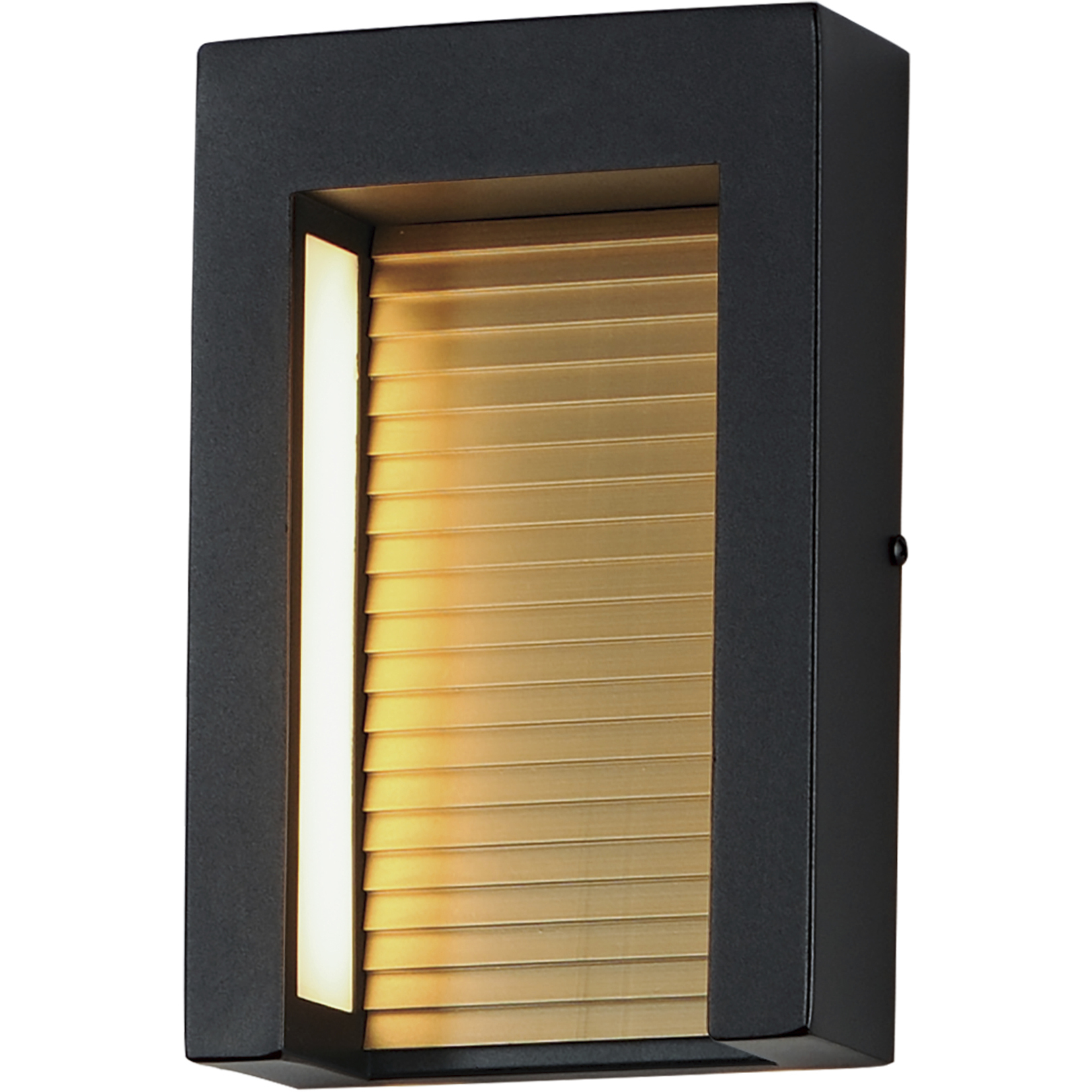 Alcove LED 10 inch Black and Gold Outdoor Wall Mount
