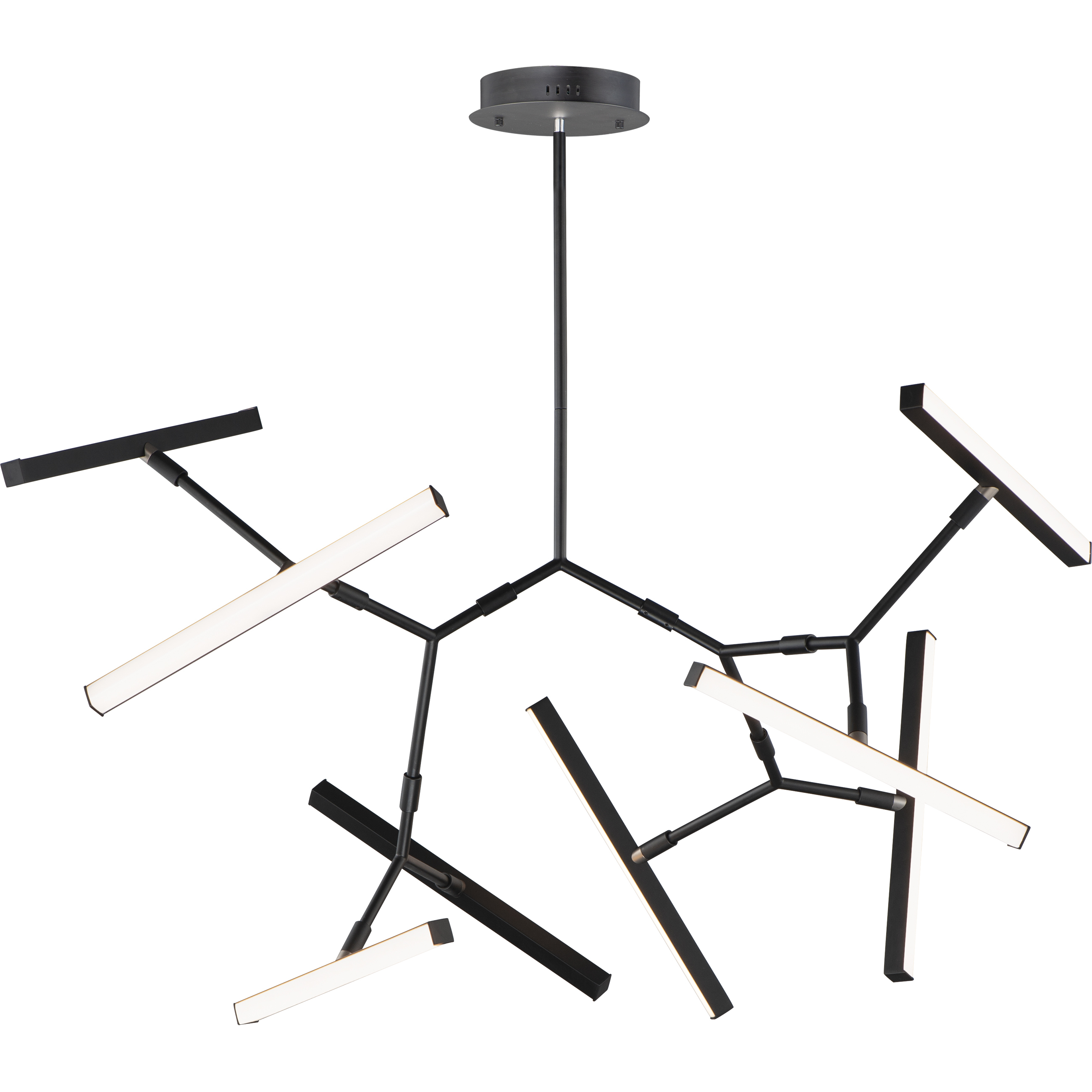 Robotica LED 37 inch Black Multi-Light Pendant Ceiling Light